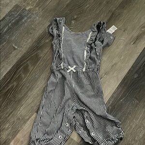 Striped Black and White Romper